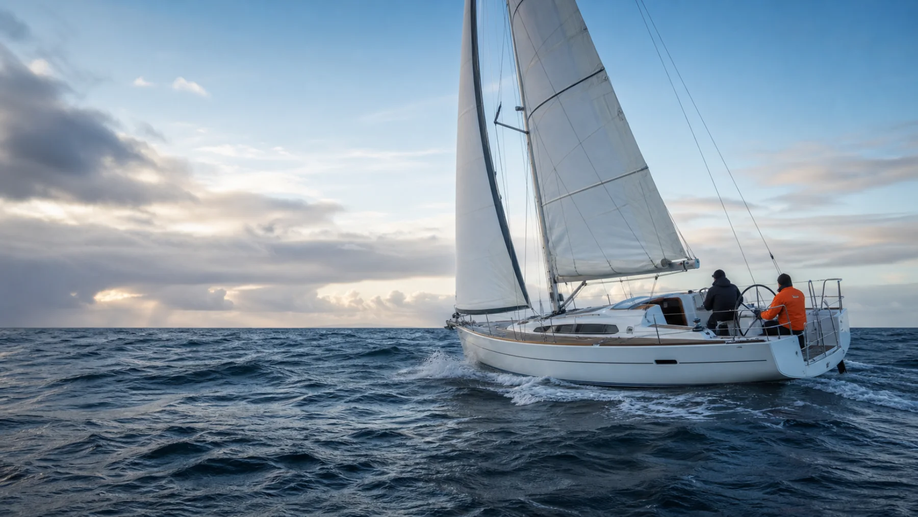 Sailing yacht on a Bay of Biscay passage